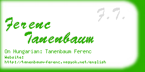 ferenc tanenbaum business card